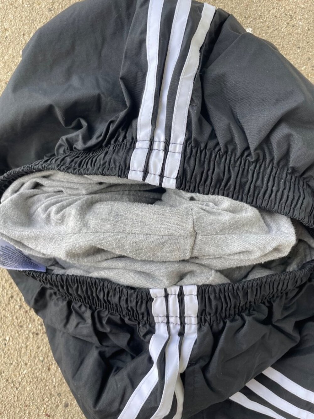 Vintage Y2K Adidas Track Pants Black Mens M Streetwear 3 Stripe 2001 Rave Goth - Picture 6 of 12